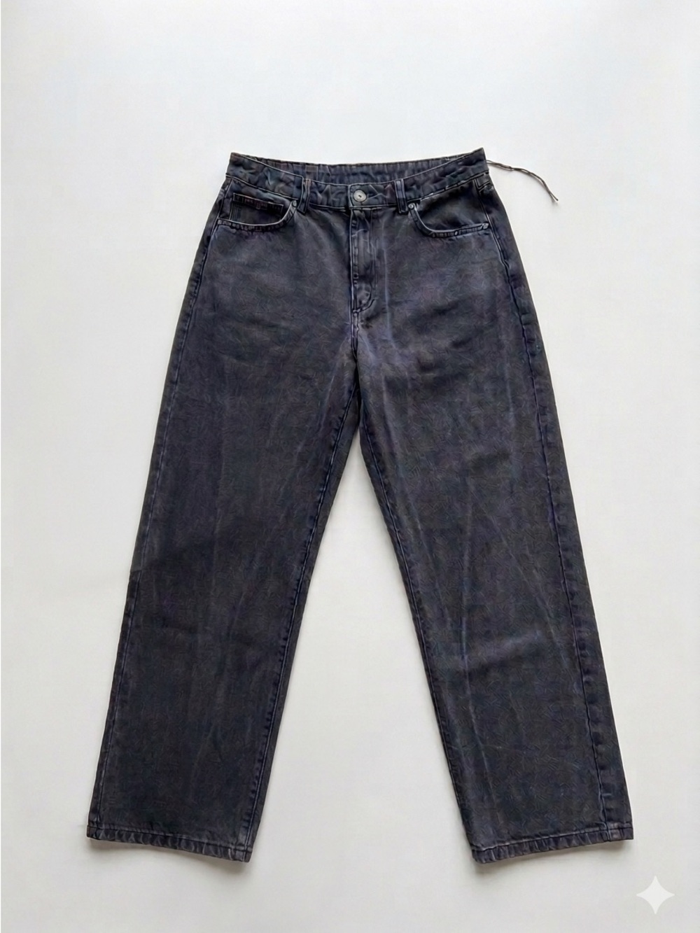 COTTON ON 90s Loose Straight Barrel Jean Grey Wash High Rise Denim Size 8